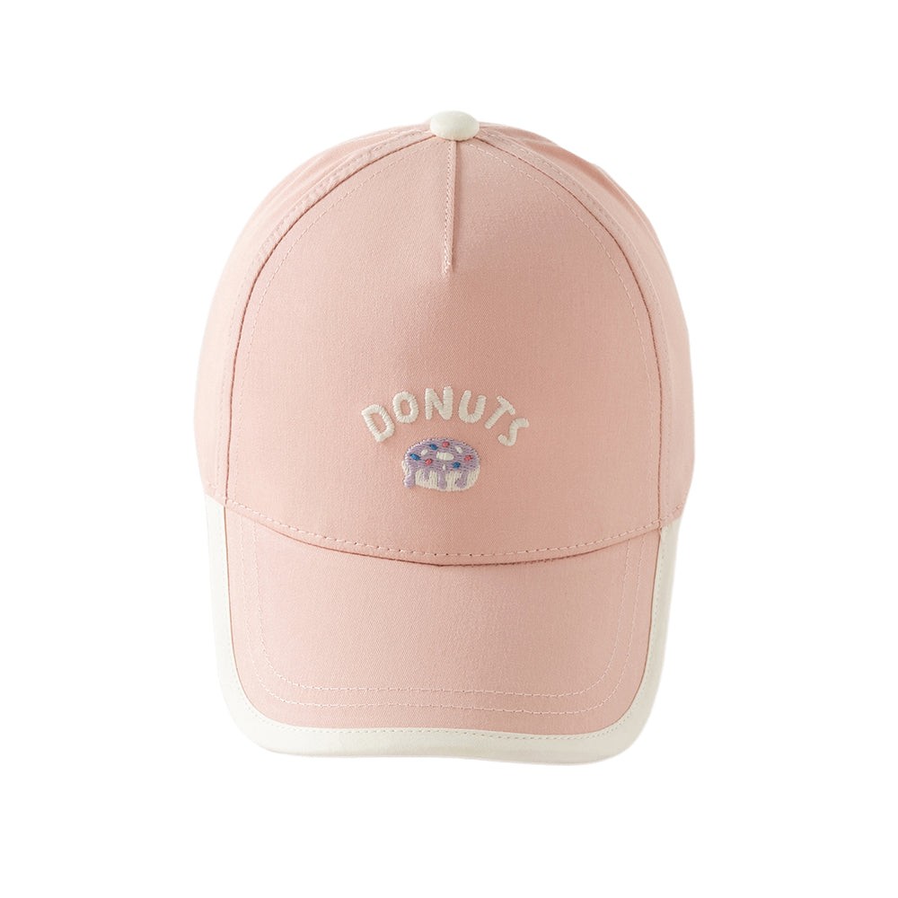 Dave&Bella Toddler Boys/Girls Breathable Beige/Pink Cotton Baseball Caps