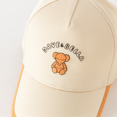 Dave&Bella Toddler Boys/Girls Breathable Beige/Pink Cotton Baseball Caps