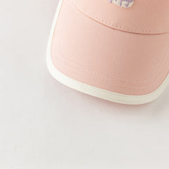 Dave&Bella Toddler Boys/Girls Breathable Beige/Pink Cotton Baseball Caps