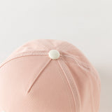 Dave&Bella Toddler Boys/Girls Breathable Beige/Pink Cotton Baseball Caps