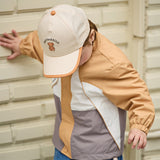 Dave&Bella Toddler Boys/Girls Breathable Beige/Pink Cotton Baseball Caps