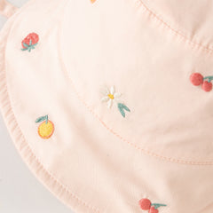 Dave&Bella Toddler Girls Peach Pink Breathable Cotton Fisherman Hats