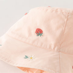 Dave&Bella Toddler Girls Peach Pink Breathable Cotton Fisherman Hats