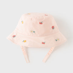 Dave&Bella Toddler Girls Peach Pink Breathable Cotton Fisherman Hats