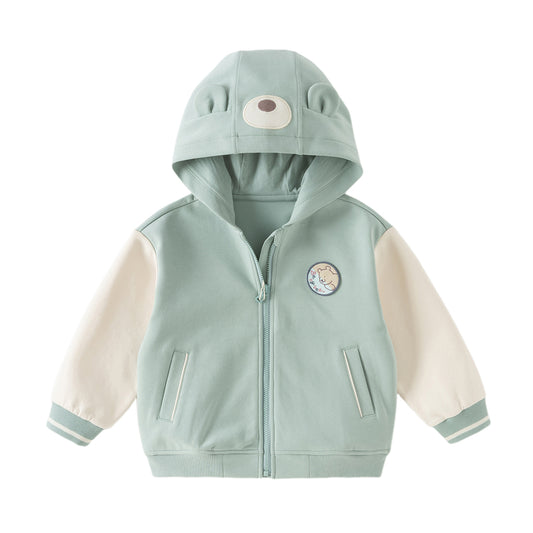 Dave&Bella Toddler Boys/Girls Green/Pink Cute Animal-shaped Outwear Hooded Coats