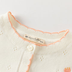 Dave&Bella Toddler Girls Casual Beige Lightweight Cotton Sweater Cardigans