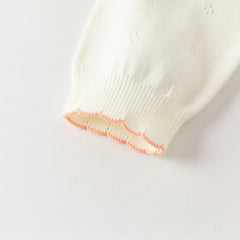 Dave&Bella Toddler Girls Casual Beige Lightweight Cotton Sweater Cardigans