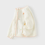 Dave&Bella Toddler Girls Casual Beige Lightweight Cotton Sweater Cardigans