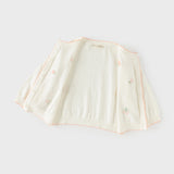 Dave&Bella Toddler Girls Casual Beige Lightweight Cotton Sweater Cardigans