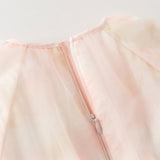 Dave&Bella Toddler Girls Adorable Pink Long Sleeve A-line Mesh Dress