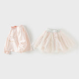 Dave&Bella Toddler Girls Summer Sweet Pink Comfortable Top Mesh Skirt Suits