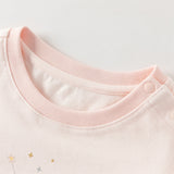 Dave&Bella Toddler Girls Summer Sweet Pink Comfortable Top Mesh Skirt Suits
