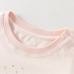 Dave&Bella Toddler Girls Summer Sweet Pink Comfortable Top Mesh Skirt Suits