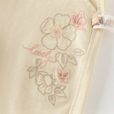 Dave&Bella Toddler Girls Versatile Beige Loose Straight-leg Pants