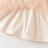 Dave&Bella Toddler Girls Charming Orange Chinese-style Embroidery A-line Mesh Dress