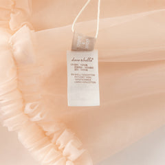 Dave&Bella Toddler Girls Charming Orange Chinese-style Embroidery A-line Mesh Dress