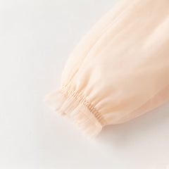 Dave&Bella Toddler Girls Charming Orange Chinese-style Embroidery A-line Mesh Dress