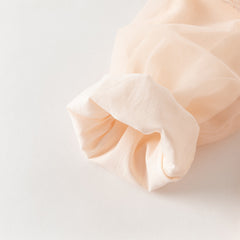 Dave&Bella Toddler Girls Charming Orange Chinese-style Embroidery A-line Mesh Dress