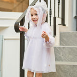 Dave&Bella Toddler Girls Elegant Purple Stylish Mesh Dress(hat)