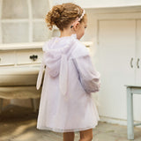 Dave&Bella Toddler Girls Elegant Purple Stylish Mesh Dress(hat)