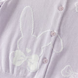 Dave&Bella Toddler Girls Purple Breathable Cotton Sweater Cardigans Tops