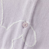 Dave&Bella Toddler Girls Purple Breathable Cotton Sweater Cardigans Tops