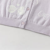 Dave&Bella Toddler Girls Purple Breathable Cotton Sweater Cardigans Tops