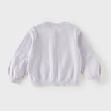 Dave&Bella Toddler Girls Purple Breathable Cotton Sweater Cardigans Tops