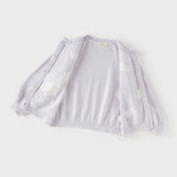 Dave&Bella Toddler Girls Purple Breathable Cotton Sweater Cardigans Tops