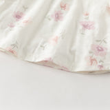Dave&Bella Toddler Girls Purple Pink Floral Print Chinese-style Turtle Top Mesh Skirt Suits