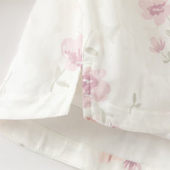 Dave&Bella Toddler Girls Purple Pink Floral Print Chinese-style Turtle Top Mesh Skirt Suits