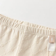 Dave&Bella Toddler Girls Light Grey/Apricot Cute Rabbit Versatile Slim Leggings