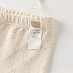 Dave&Bella Toddler Girls Light Grey/Apricot Cute Rabbit Versatile Slim Leggings