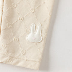 Dave&Bella Toddler Girls Light Grey/Apricot Cute Rabbit Versatile Slim Leggings