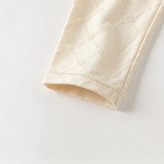 Dave&Bella Toddler Girls Light Grey/Apricot Cute Rabbit Versatile Slim Leggings