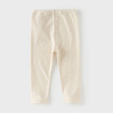 Dave&Bella Toddler Girls Light Grey/Apricot Cute Rabbit Versatile Slim Leggings