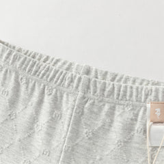 Dave&Bella Toddler Girls Light Grey/Apricot Cute Rabbit Versatile Slim Leggings