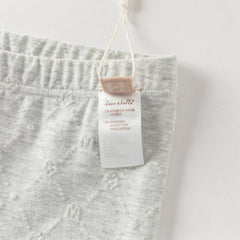 Dave&Bella Toddler Girls Light Grey/Apricot Cute Rabbit Versatile Slim Leggings