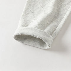 Dave&Bella Toddler Girls Light Grey/Apricot Cute Rabbit Versatile Slim Leggings