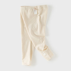 Dave&Bella Toddler Girls Light Grey/Apricot Cute Rabbit Versatile Slim Leggings