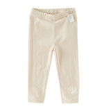 Dave&Bella Toddler Girls Light Grey/Apricot Cute Rabbit Versatile Slim Leggings