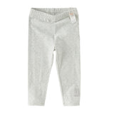 Dave&Bella Toddler Girls Light Grey/Apricot Cute Rabbit Versatile Slim Leggings