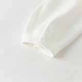 Dave&Bella Toddler Girls White Fashion Turndown-collar Comfortable Cotton Casual Shirts