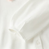 Dave&Bella Toddler Girls White Fashion Turndown-collar Comfortable Cotton Casual Shirts