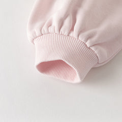 Dave&Bella Toddler Girls Sweet Peach Pink Hooded Rabbit-shaped Top Pant Suits