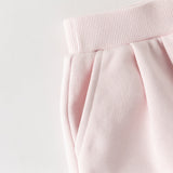 Dave&Bella Toddler Girls Sweet Peach Pink Hooded Rabbit-shaped Top Pant Suits