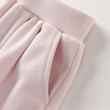 Dave&Bella Toddler Girls Sweet Peach Pink Hooded Rabbit-shaped Top Pant Suits