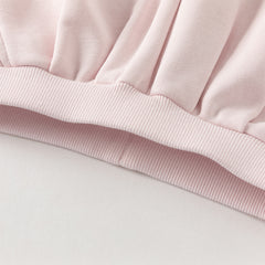 Dave&Bella Toddler Girls Sweet Peach Pink Hooded Rabbit-shaped Top Pant Suits
