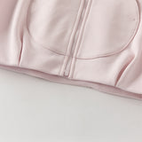 Dave&Bella Toddler Girls Sweet Peach Pink Hooded Rabbit-shaped Top Pant Suits
