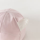 Dave&Bella Toddler Girls Cute Cat-shaped Pink Breathable Cotton Baseball Caps